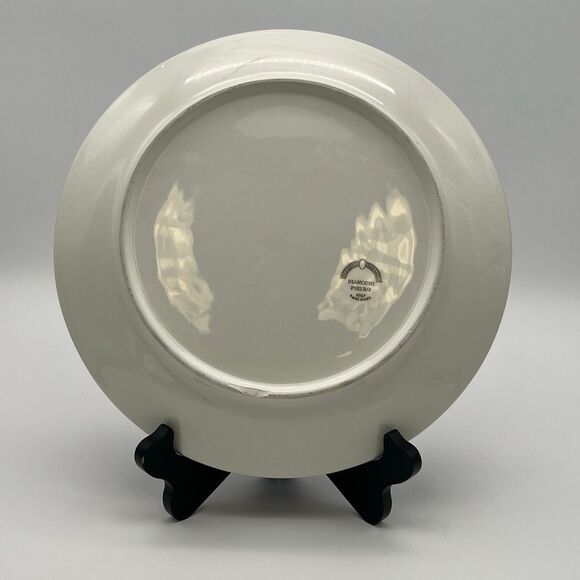 BIANCONI PIETRO Hand Painted Decorative Plate Italy Winter Village Scene Round - Picture 4 of 10